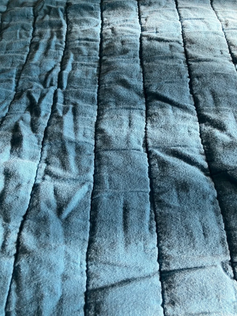 Schoolhouse Electric Twin Channeled Quilt br. Blue